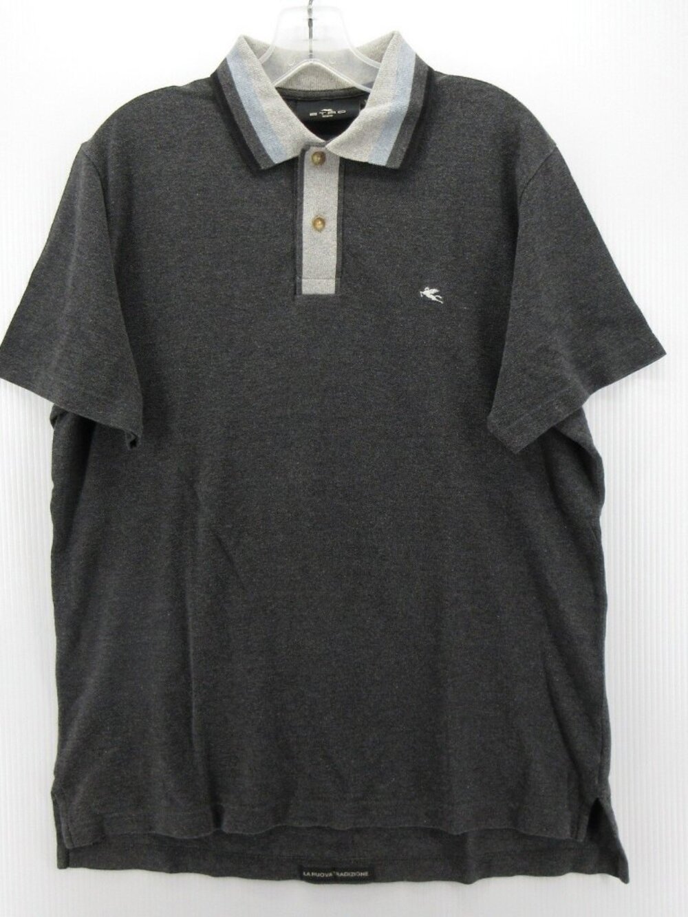 Etro Polo Shirt Medium Milano Pullover Minimalist Luxury Logo Italy